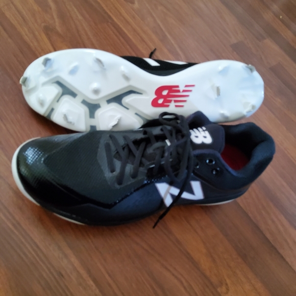 New Balance L4040BK4 Black/White Men’s Metal Baseball Cleats Size 16 NWOT main image 6